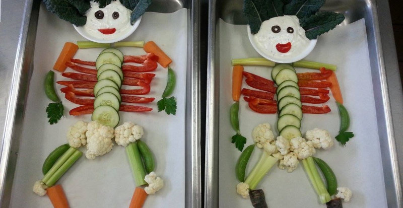 Healthy Halloween - Veggie Skeletons